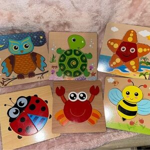 6 Montessori Animal Puzzles
